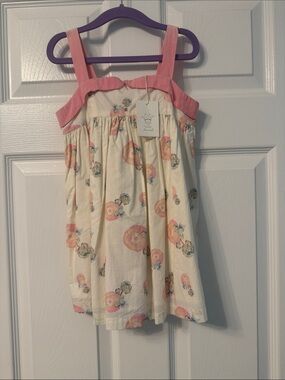 Marie Chantal Cream Sundress with Pink Accents